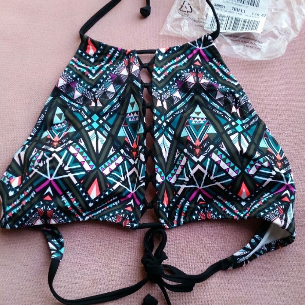 New VS PINK High Neck bikini top